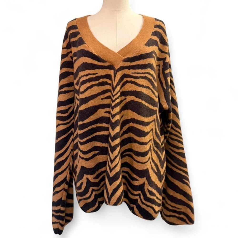 Rails Eleanor V Neck Sweater Large Wool Cashmere Oversized Cozy Soft - Picture 3 of 8